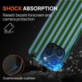 thumbnail image 6 of FKBRCL4U for iPhone 15 Pro Compatible with Magsafe Case Green and Blue Stripes Geometric Vertical Line Pattern for Girl Boy Full Body Magnetic Design Soft Silicone Protection, 6 of 7