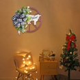 thumbnail image 5 of Wooden Wagon Wheel Wreath For Front Door With Pinecones Berries And Greenery For Holiday Season, 5 of 6