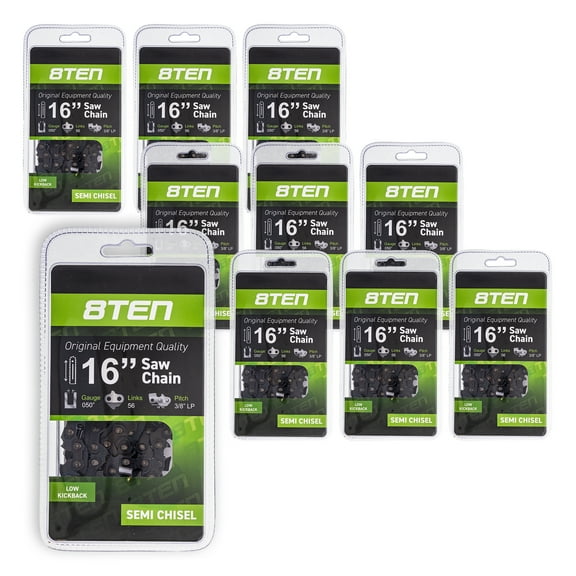 8TEN Chainsaw Chain 16 inch .050 3/8 56 DL for Husqvarna Echo 10 Pack 810-CCC2242H