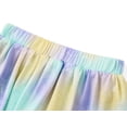 thumbnail image 2 of Cooltree Girl Summer Skort - Kids Skirt with Yellow-Purple Gradient & Floral Print & Built-in Safety Shorts Size 14, 2 of 7