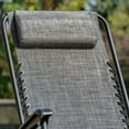 thumbnail image 2 of BELLEZE Bungee Suspension Zero Gravity Chair Folding Rocking Chair One Head Pillow Outdoor House Dark Grey, 2 of 7