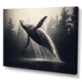 thumbnail image 2 of Designart "Historic Canadian Encounter With Whales" Coastal Coral Under Water Canvas Wall Art, 2 of 7