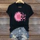 thumbnail image 3 of Blusas de Manga Corta para las Mujeres Divertida Impresión Cuello Redondo Camiseta Vintage, Blusas de Primavera para las Mujeres, 3 of 4