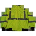 thumbnail image 1 of Jacket Lime ANSI-ISEA & EN471 Class 3 Waterproof Bomber Jacket with Removable Fleece Liner, 5X, 1 of 1