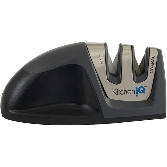 KitchenIQ Deluxe Diamond Edge Grip 2-Stage Knife Sharpener