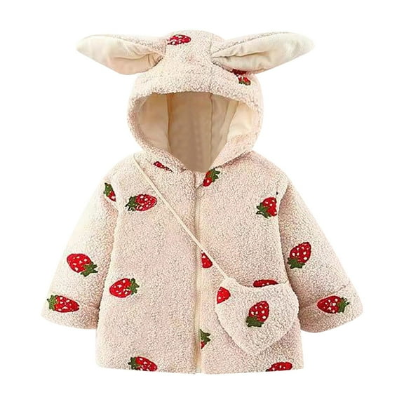 FDDMis Jacket for Toddler Girl Baby Girl Coat 9-12 Months Baby Coats Boys Sherpa Lined Hoodie New Born Girl Clothes Infant Clothes Boys 3-6 Months, 12-18 Months