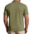 thumbnail image 5 of Mens Polo Shirts Casual Short Sleeve Moisture Wicking Breathable Solid Knit T-Shirts UPF50+ Athletic Collared Golf Shirts Army Green 3XL, 5 of 6