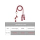thumbnail image 4 of Cinturones de cuerda trenzada para mujeres INSPIRE CHIC, cinturones delgados bohemios con borlas y cadena, con anillo de metal para falda o vestido 47.2x0.2" Rojo, 4 of 6