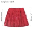 thumbnail image 2 of Unique Bargains 2 Yards 12 Inch Faux Leather Fringe Trim Tassel Fringe for Sewing, Red, 2 of 6