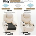 thumbnail image 6 of Gel Memory Foam Recliner Cushions with Lumbar Support Pillow for Elderly, 20x20x5 Inch Thick Dual-Layer Patent Design Non-Slip Seat Cushion for Recliner Chair for Reduce Hip & Lumbar Pain, Black, 6 of 14