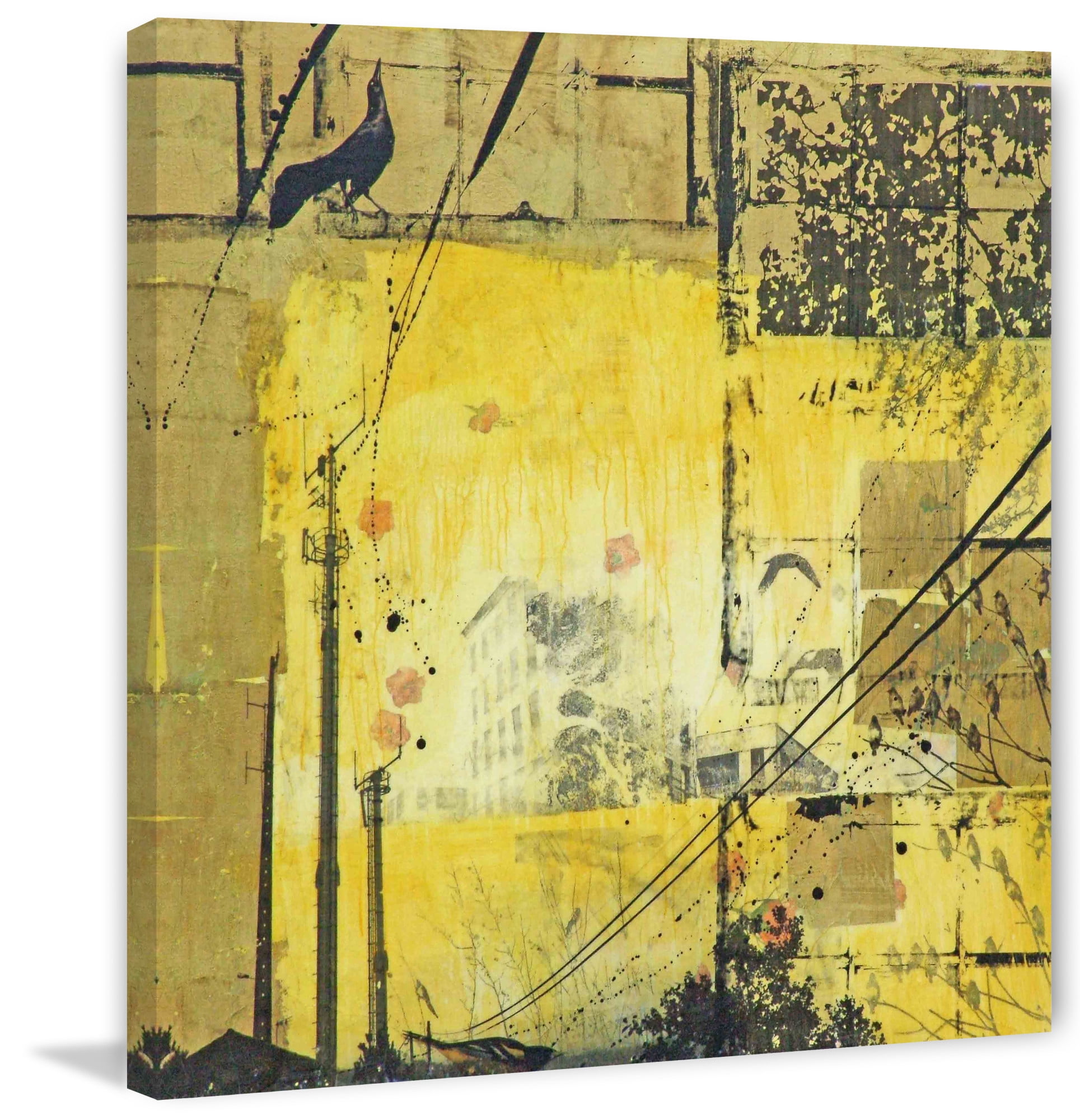 Marmont Hill "Dancing Crow" by Tracy Silva Barbosa Painting Print on Canvas