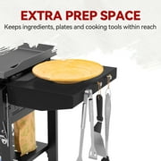Royal Gourmet GB3000H 28-Inch 3-Burner Gas Griddle in Black, Griddle with Collapsible Side Shelves, 39,000 BTU