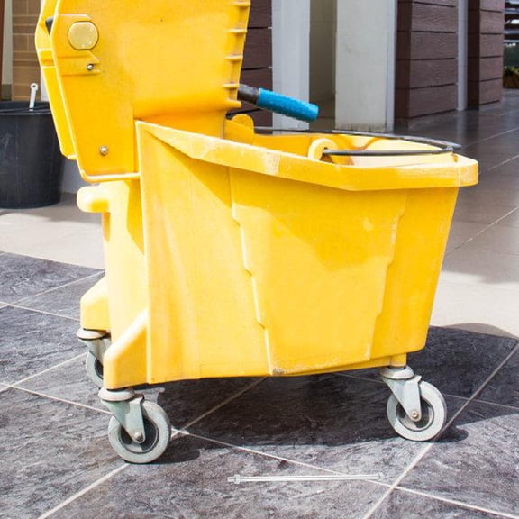 Luxshiny Mop Cleaning Supply Mop Bucket Pole Ergonomic Design Plastic Rod Shape 18.00X0.39X0.39in 1Pcs