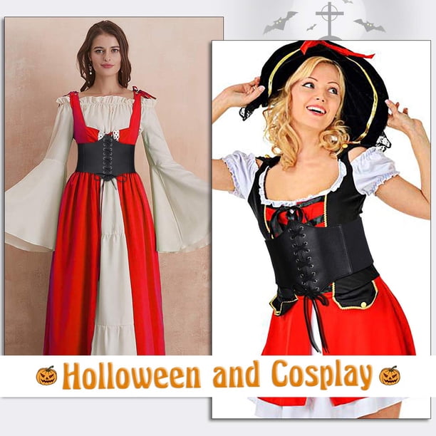 3 Piece Tied Elastic Waist Corset Belt for Women Costume Cosplay JASGOOD 3 Pack Women main image 2