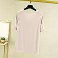 thumbnail image 4 of qolati Womens Tops Pleated Front Round Neck Short Sleeve Shirts Lightweight Casual Modal T-Shirts Classic Fit Summer Basic Tees, 4 of 7