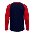 thumbnail image 5 of Hearthz Raglan Long Sleeve Mens Summer Shirts Fall Color Block Crewneck Baseball Tee Shirt, 5 of 6
