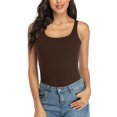 thumbnail image 3 of Charmo Wider Straps Tank Tops for Women Cotton Undershirt with Shelf Bra Basic Camisole, 3 of 6
