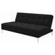 thumbnail image 2 of Sofá Cama Reclinable EL BAZAR STORE Vegas Lino Negro Moderno abotonado 3 Posiciones, 2 of 6