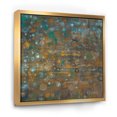 thumbnail image 1 of Points Bleus et Bronzes sur Verre IV - Toile Encadrée de Cabine et de Loge, 1 of 3
