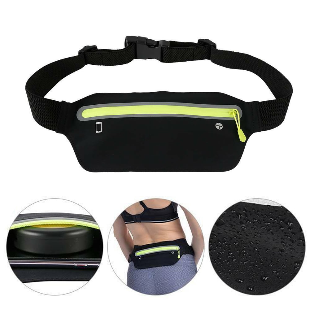 4x Unisex Waist Belt Bum Bag Travel Running Jogging Pouch Key Sports Mobile Cash 