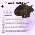 thumbnail image 2 of WindTouch Clip in Hair Extensions Human Hair, 15 Inch 70g #4 Medium Brown Hair Extensions for Women Real Human Hair Clip in, Remy Human Hair Extensions Clip ins, Soft Natural Str, 2 of 8