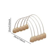 Dualoai 6 Pieces Croquet Hoops Arched Wickets with Wooden Base for Park Friends Game