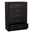 thumbnail image 4 of CorLiving Newport Mid Century Modern Black Engineered Wood 5-Drawer Tall Dresser for Bedroom - Large, Tall Chest of Drawers - Perfect Bedroom Furniture and Dressers for Clothes Storage, 4 of 5