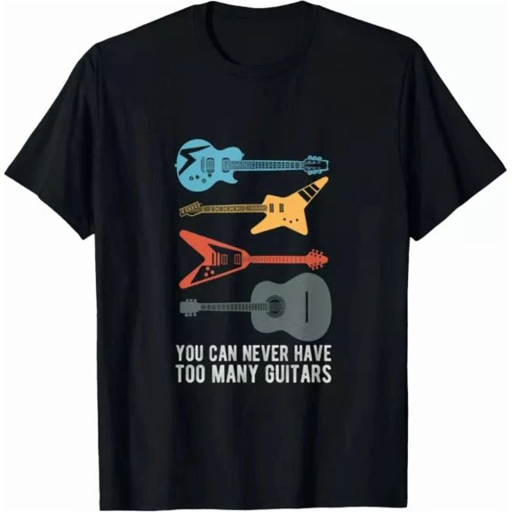 Men's Funny Retro Vintage Musical Guitar Graphic T-Shirt