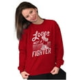 thumbnail image 4 of Popeye the Sailor Loves Not a Fighter Women Crewneck Sweatshirt Brisco Brands 2X, 4 of 6