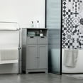 thumbnail image 2 of kleankin Storage Cabinet, Bathroom Cabinet with Adjustable Shelf, Grey, 2 of 10