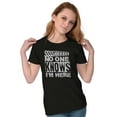 thumbnail image 4 of Funny No One Knows I'm Here Joke Womens Fitted Plus Size Graphic Tee Brisco Brands 2X, 4 of 5