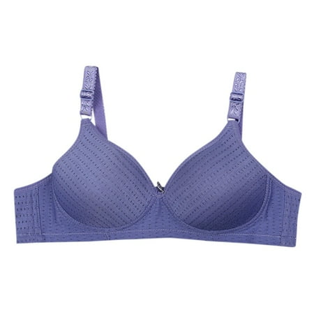 

Spdoo Women s Smooth Wire Free Full Coverage Bra Comfort Breathable Thin Cup Plus Size Bra Blue 36/80BC