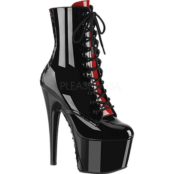 Women's Pleaser Adore 1020FH Two Tone Lace Up Front Ankle Boot