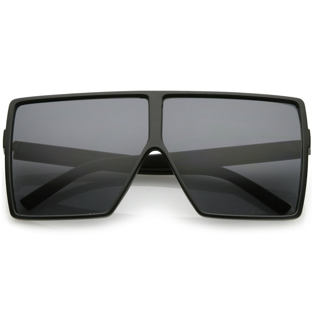 sunglass.la Super Oversize Square Sunglasses Flat Top Neutral Color