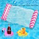 thumbnail image 4 of Hamaca inflable de agua, (rosa) Hamaca flotante 4 en 1 Hamaca inflable Piscina Cama flotante Hamaca inflable con portavasos inflable, para verano, fiesta, piscina, 4 of 5