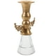 thumbnail image 4 of Candelabro romántico para mesa de comedor, centro de mesa para bodas, candelabro de metal, candelabro de hierro fundido con base de vidrio cónico, soporte decorativo para velas cónicas, 4 of 7