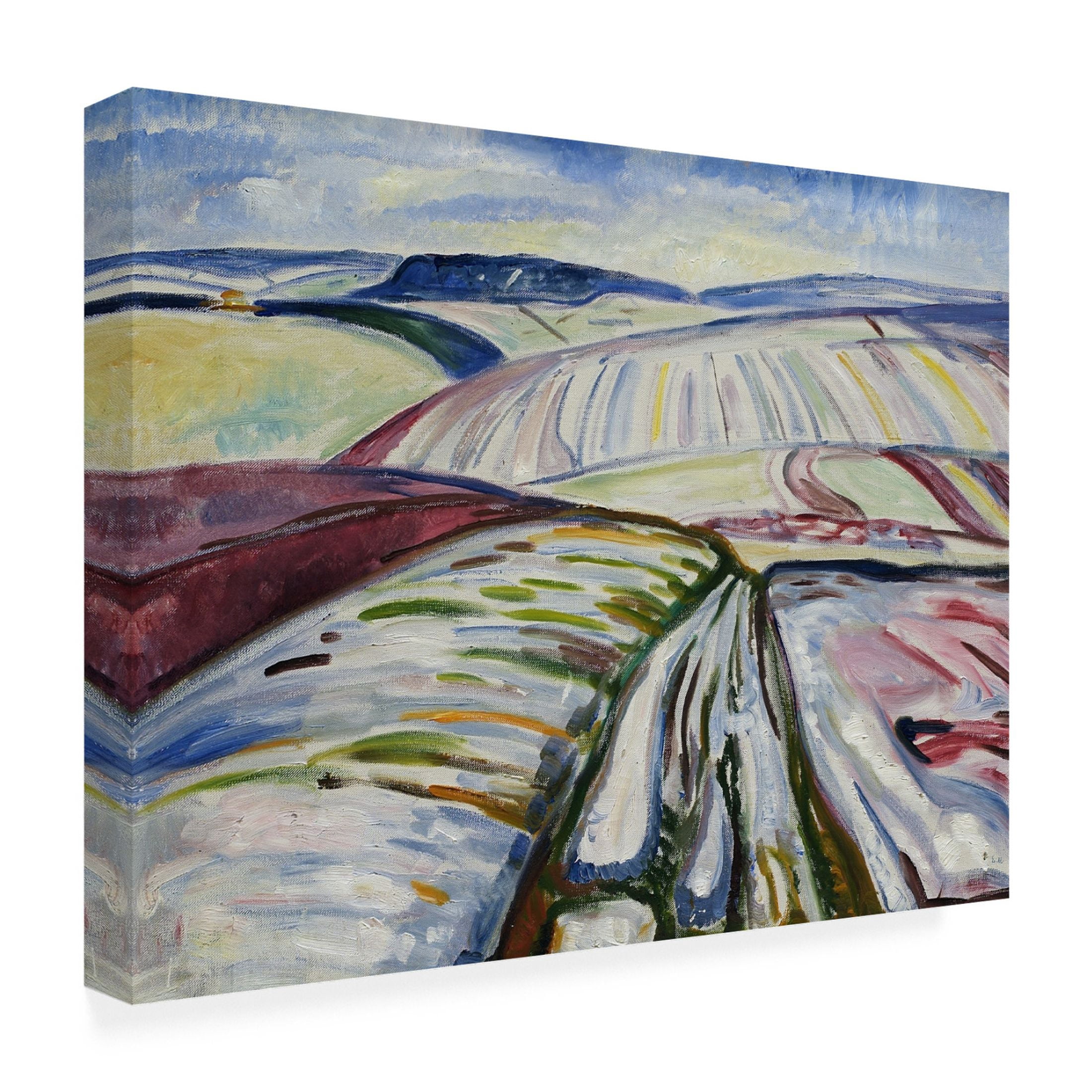 Trademark Fine Art Edvard Munch Munch Colorful Landscapes III Canvas Wall Art