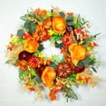 thumbnail image 2 of Clearance Sales!Fall Peony and Pumpkin Wreath-Fall Wreath for Front Door, Artificial Wreath with Maple Leaf Berry Pumpkin Pinecone Harvest Wreaths, 2 of 7