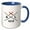 Blue/White, variant on 3drose, Alabama State Abbreviation, Statehood, Flag Art on White Background., 11oz Magic Transforming Mug