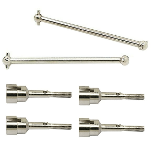2 Set for 104001 1/10 RC Car Upgrade Parts Accessories, Dog Bone Drive Shaft & Metal Drive Shaft Cup Wheel Axle