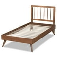 thumbnail image 3 of Bowery Hill Ash Walnut Finished Wood Twin Size Platform Bed, 3 of 9