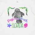thumbnail image 4 of Inktastic Daytona Beach Florida Cute Swimming Manatee Boys or Girls Baby T-Shirt, 4 of 5
