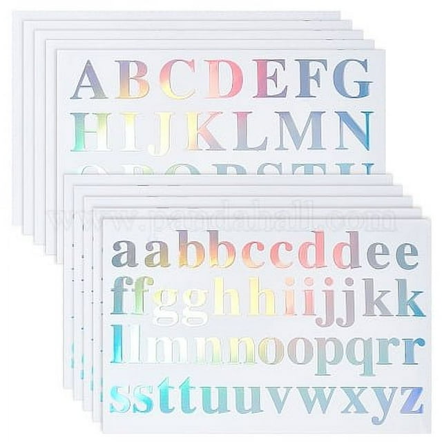 EIGTHTAIL 24Sheets 400pcs Large Letter & Number Stickers 2.5 Inch Self Adhesive Letters Stickers Big Font Stickers