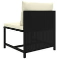 thumbnail image 6 of vidaXL 6 Piece Patio Lounge Set with Cushions Poly Rattan Black, 6 of 9