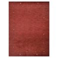 thumbnail image 2 of Rugsotic Carpets Hand Knotted Wool Area Rug 9'x12' Dark Red Contemporary Rectangle Indoor Rug for Living Room, Bedroom Antimicrobial L00109, 2 of 5