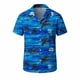 thumbnail image 5 of Blusa y camisa de manga corta con cuello vuelto para hombre, camisa hawaiana de manga corta con estampado de verano para playa, blusa, camisa para hombre, tops de poliéster, 5 of 8