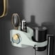 thumbnail image 1 of Soporte de pared para secador de pelo | Organizador autoadhesivo sin taladro | Estante de almacenamiento para baño y salón | Plástico verde menta | Tamaño universal para secadores de pelo, 1 of 5
