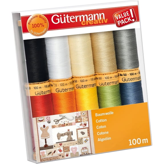 Gutermann Cotton 50 Thread Set - 10 Spools