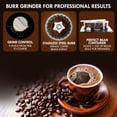 thumbnail image 4 of Kenmore Elite Grind and Brew Coffee Maker w/ Burr Grinder, 12 Cup Programmable Automatic Timer Brew Coffee Machine, Air-Tight Bean Hopper, Grind Size and Brew Strength Selectors, Stainless Steel, 4 of 7
