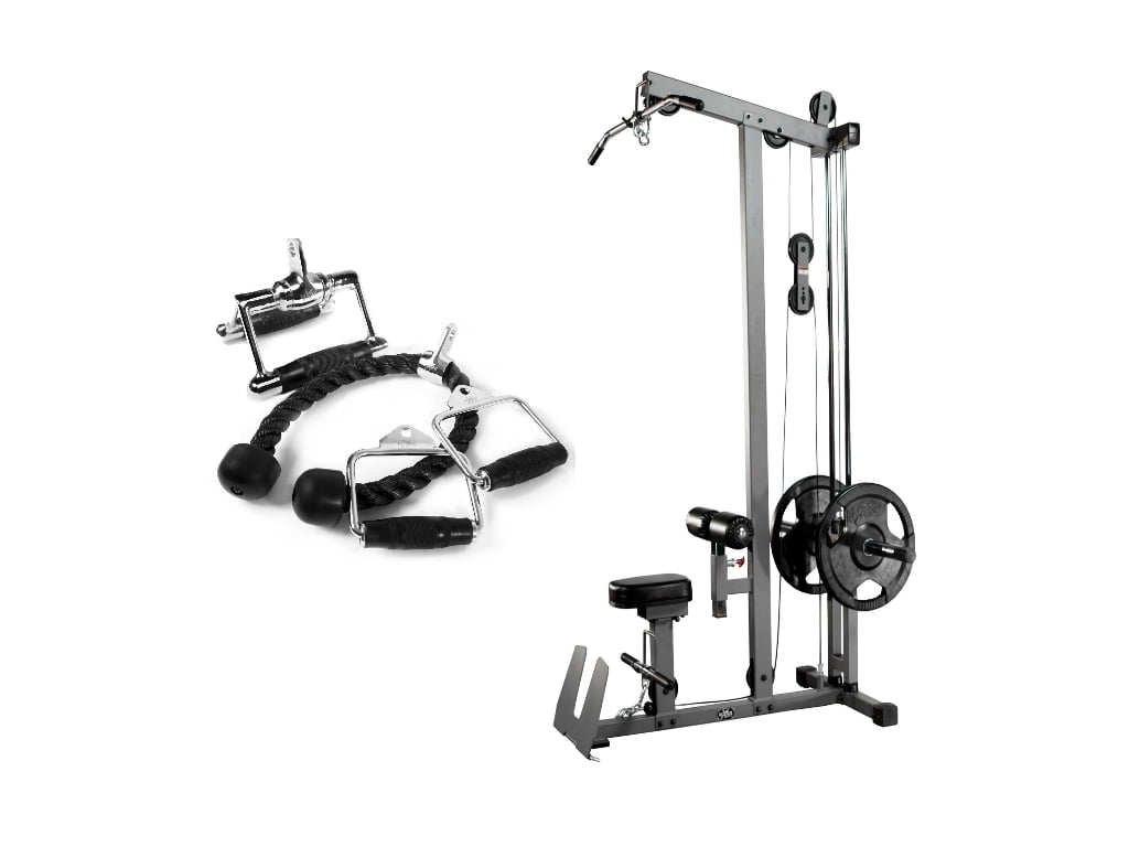 lat pulldown and low row cable machine
